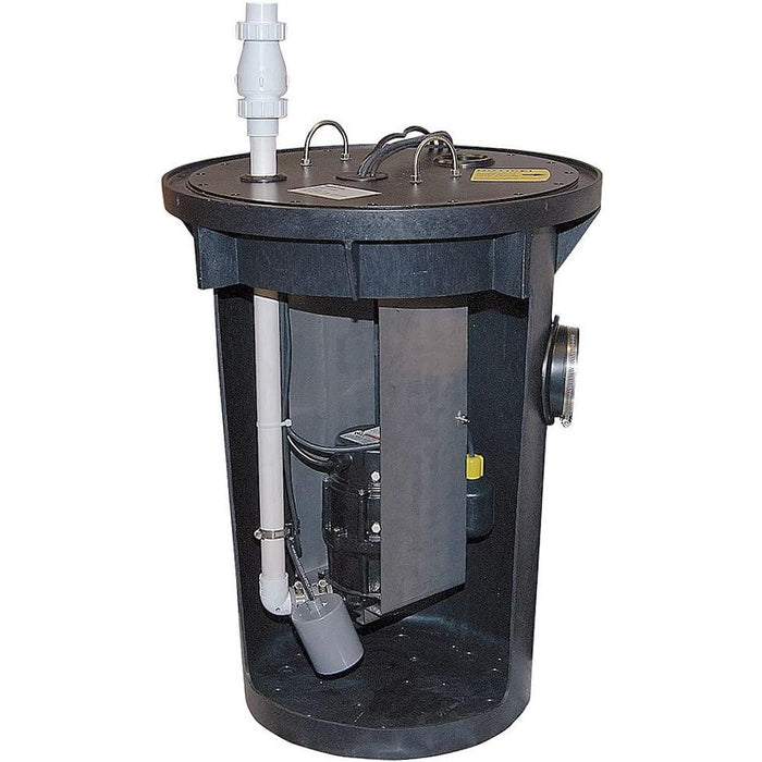 Zoeller 915-0005 1/2 HP Shark Sewage Grinder System (18"x30") with High Water Alarm