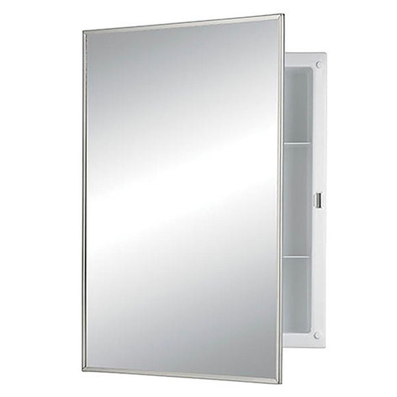 Rangaire Jensen 781021 Recess Mount 16x22" Reversible Medicine Cabinet with Framed Mirror and 2 Shelves