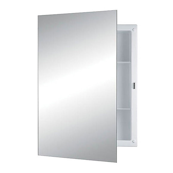 Rangaire Jensen 781029 Recess Mount 16x22" Reversible Medicine Cabinet with Frameless Mirror and 2 Shelves