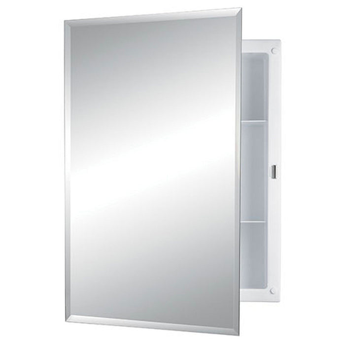 Rangaire Jensen 868M22XWHZ Recess Mount Medicine Cabinet with Mirrored Door and 2 Shelves 16"x22"
