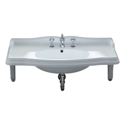 Whitehaus AR864-MNSLEN-3H Isabella Collection Large Rectangular Wall Mount Sink