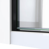 DreamLine SDA233W720VMX09 Alliance Swing 33"W x 72 5/8"H Semi-Frameless Swing Shower Door in Matte Black and Clear Glass