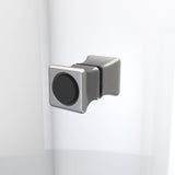 DreamLine DL-6528QC-22-04 Aqua-Q Fold 36" D x 36" W x 74 3/4" H Frameless Bi-Fold Shower Door in Brushed Nickel with Biscuit Base Kit