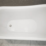 DreamLine BTAC6228FFXXF04 Atlantic 61" L x 28"H Acrylic Freestanding Bathtub with Brushed Nickel Finish