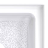 DreamLine BWDS36363TC0001 DreamStone 36"D x 36"W Shower Base and Wall Kit in White Traditional Subway Pattern