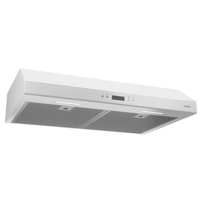Broan Nutone BCDJ130WH Glacier 30" 450 CFM 5.5 Sones White Under-Cabinet Convertible Range Hood