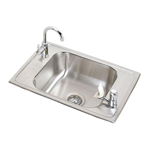 Elkay CDKRC2517C Celebrity 25 x 17 x 6-7/8" Top Mount Classroom Sink and Faucet / Bubbler Kit