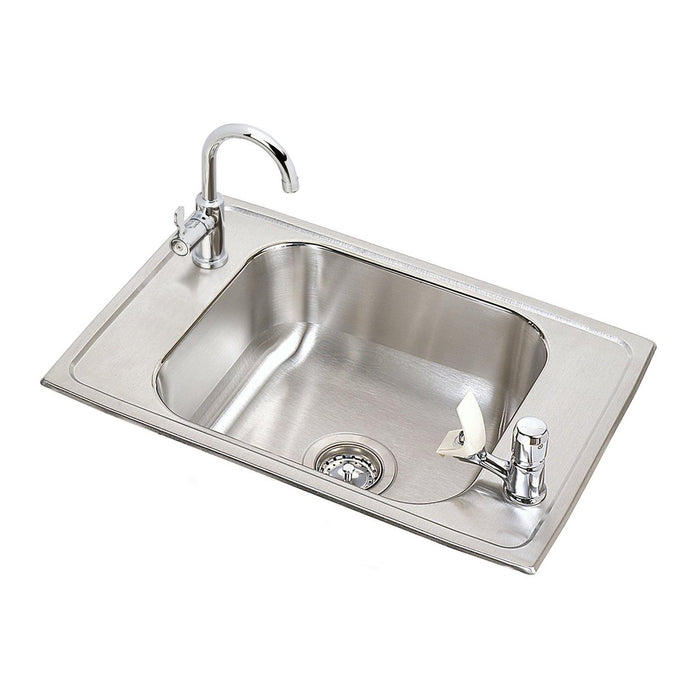 Elkay CDKRC2517C Celebrity 25 x 17 x 6-7/8" Top Mount Classroom Sink and Faucet / Bubbler Kit