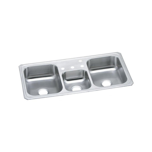 Elkay CMR43223 Celebrity Stainless Steel 43" x 22" x 7", Triple Bowl Top Mount Kitchen Sink