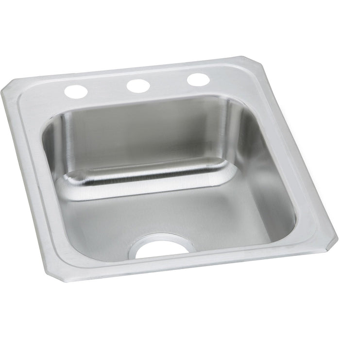 Elkay CR17212 Celebrity Stainless Steel 17" x 21-1/4" x 6-7/8", 1-Bowl Top Mount Kitchen Sink