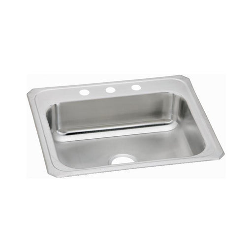 Elkay CR25213 Celebrity Stainless Steel 25" x 21-1/4" x 6-7/8", 1-Bowl Top Mount Kitchen Sink