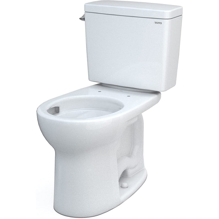 TOTO CST775CEFG#01 Drake Two-Piece 1.28GPF Rounded Toilet in Universal Height, Cotton White
