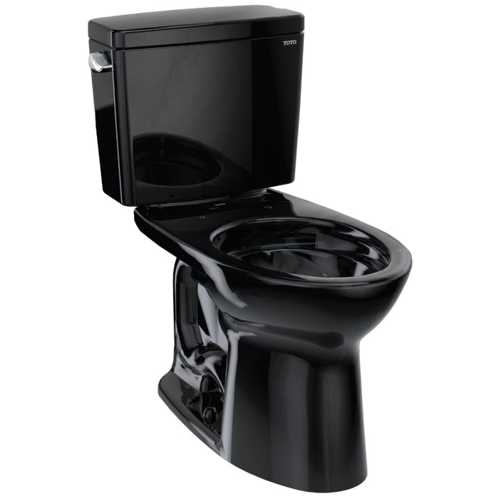 TOTO CST776CEF#51 Drake Two-Piece Elongated Universal Height Toilet with 1.28 GPF Tornado Flush, Ebony (Black)