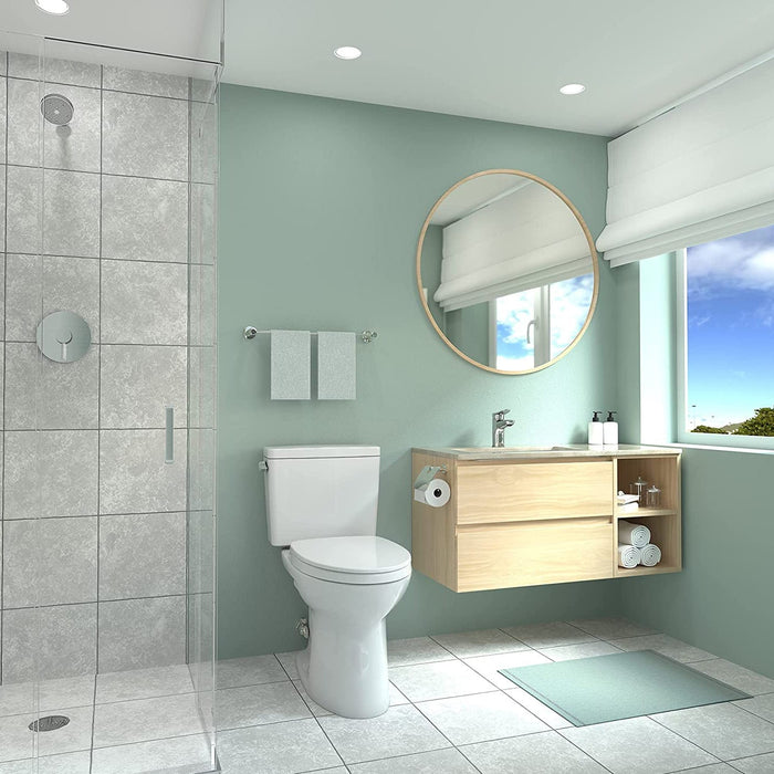 TOTO CST776CSG#01 Drake Two-Piece Elongated Toilet with 1.6 GPF Flush, Regular Height, Cotton White
