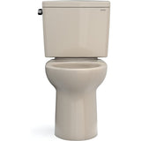 TOTO CST776CSG#03 Drake Two-Piece Elongated Standard Height Toilet with CeFiONtect and 1.6 GPF Tornado Flush, Bone Finish