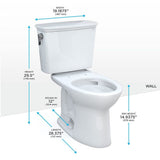 TOTO CST786CEG#12 Drake Transitional Two-Piece Elongated 1.28 GPF Toilet with CeFiONtect, Sedona Beige