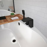 DreamLine BTCA6636WFXXC00 Caspian 66" x 36" Freestanding Double Slipper 2-Person Oval Bathtub in White