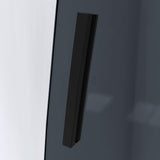 DreamLine SHDR-176076G-09 Crest 58-60" W x 76" H Smoke Gray Glass Frameless Sliding Shower Door in Satin Black