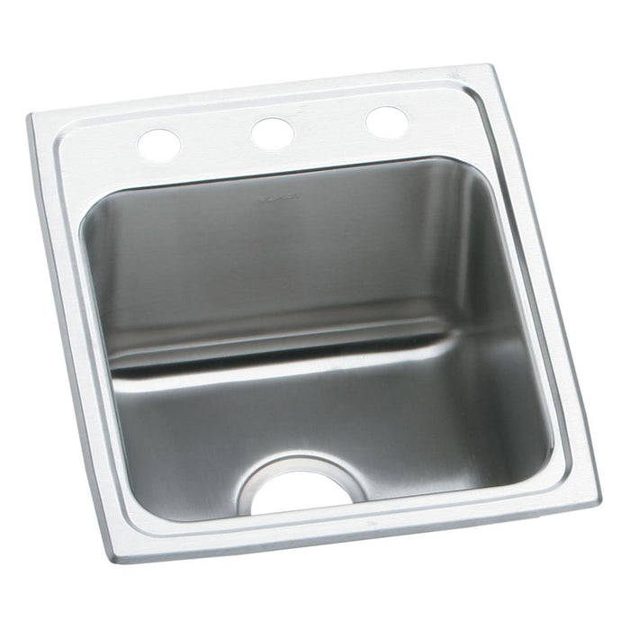 Elkay DLR1722102 Lustertone Stainless Steel 17" x 22" x 10-1/8", Single Bowl Top Mount Kitchen Sink