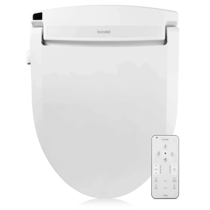 Brondell Swash DR802-EW Select Electronic Bidet Seat for Elongated Toilets in White with Warm Air Dryer and Deodorizer