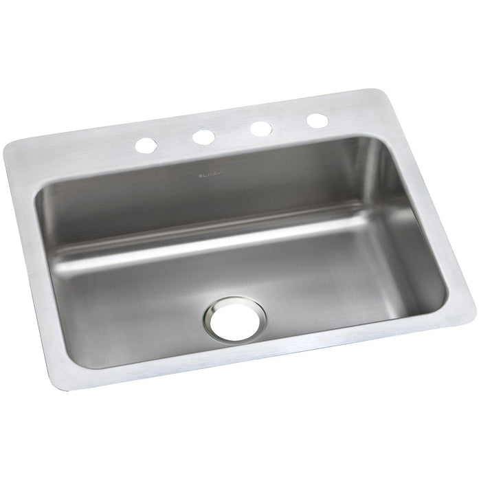 Elkay DSESR127222 Dayton Stainless Steel 27" x 22" x 8", Single Bowl Dual Mount Kitchen Sink