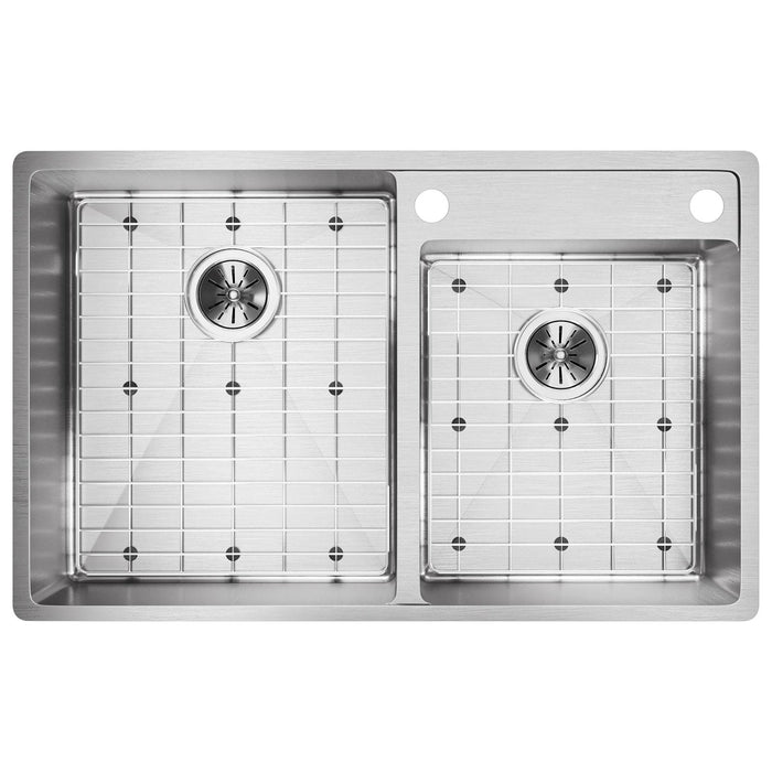 Elkay ECTRUD31199RDBGS2 Crosstown 32-1/2 x 20-1/2 x 9" 2-Bowl Undermount Kitchen Sink Kit, Water Deck