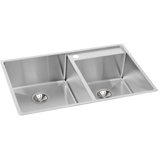 Elkay ECTRUD31199RDBGS2 Crosstown 32-1/2 x 20-1/2 x 9" 2-Bowl Undermount Kitchen Sink Kit, Water Deck