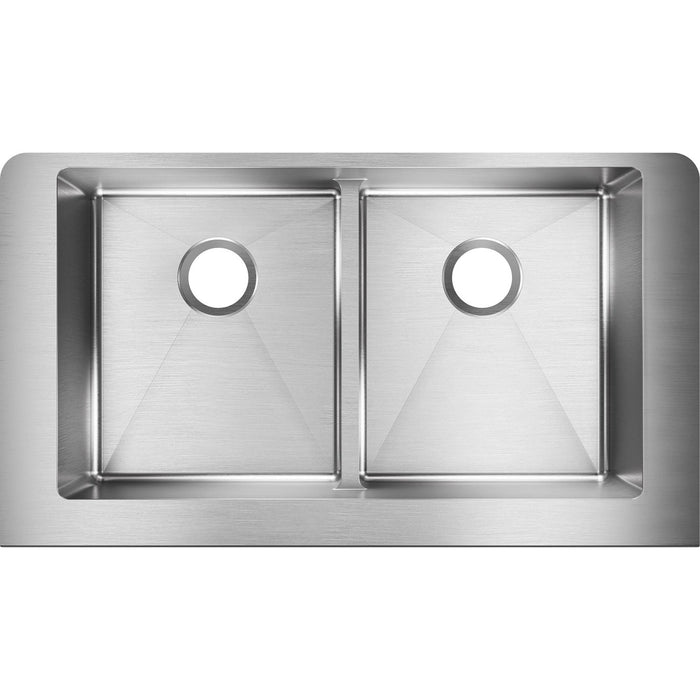 Elkay ECTRUFA32179 Crosstown 35-7/8 x 20-1/4 x 9" 2-Bowl Farmhouse Kitchen Sink, Aqua Divide