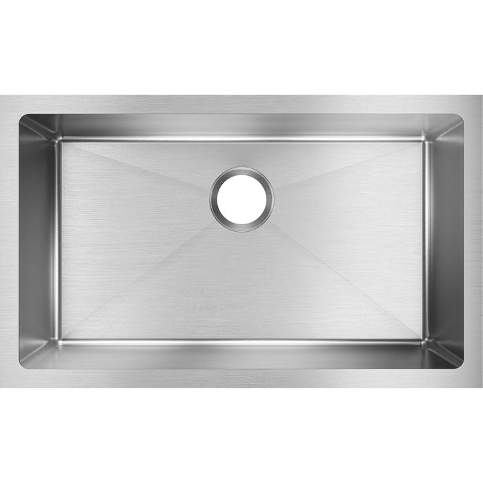 Elkay EFRU281610T Crosstown 16 Gauge Stainless Steel, 30-1/2" x 18-1/2" x 10" Undermount Kitchen Sink
