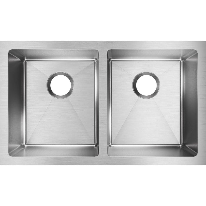 Elkay EFRU311810T Crosstown 16 Gauge Stainless Steel, 30-3/4 x 18-1/2 x 10" 2-Bowl Undermount Kitchen Sink