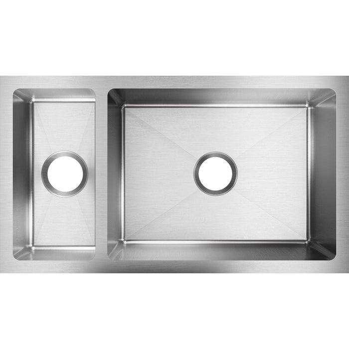 Elkay EFRU321910T Crosstown 16 Gauge 32-1/4 x 18-1/4 x 10" 30/70 2-Bowl Undermount Kitchen Sink