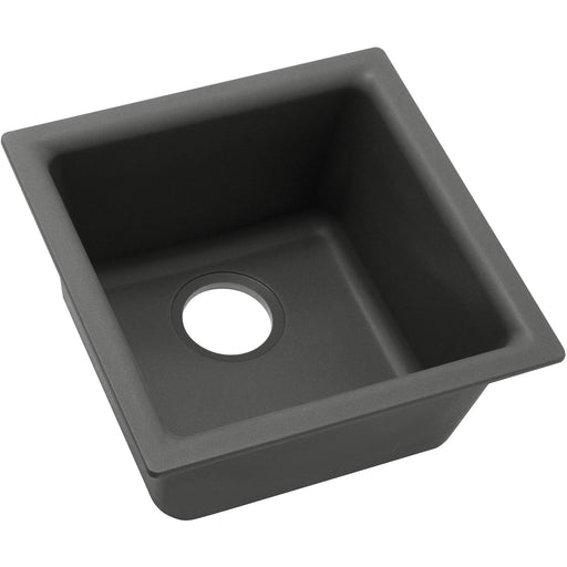 Elkay ELG1616GY0 Quartz Classic 15-3/4" x 15-3/4" x 7-11/16" Dual Mount Bar Sink, Dusk Gray