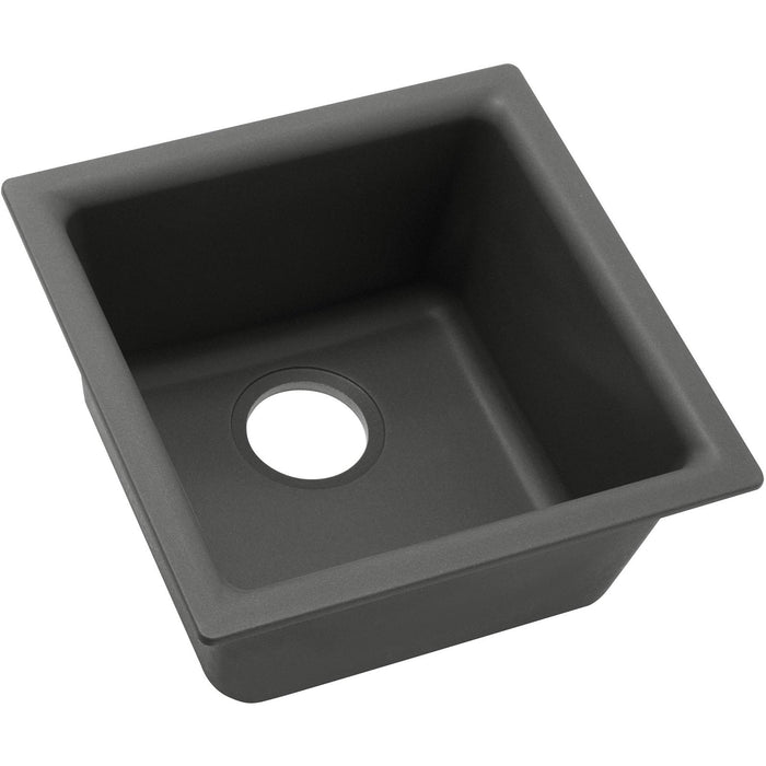 Elkay ELG1616GY0 Quartz Classic 15-3/4" x 15-3/4" x 7-11/16" Dual Mount Bar Sink, Dusk Gray