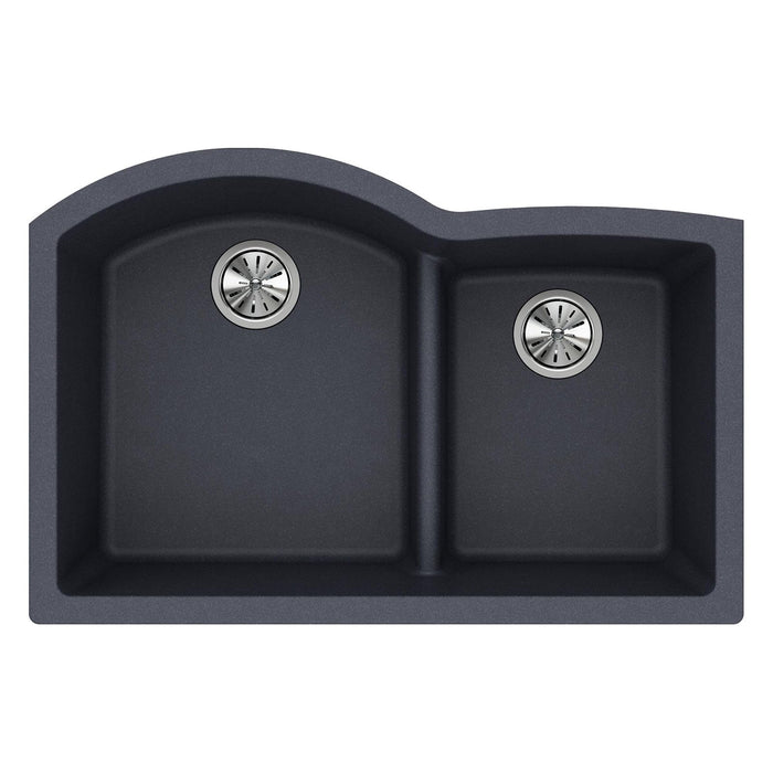 Elkay ELGHU3322RGY0 Quartz Classic 33 x 22 x 10" 2-Bowl Undermount Kitchen Sink, Dusk Gray