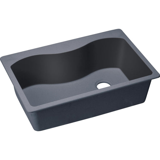 Elkay ELGS3322RGY0 Quartz Classic 33" x 22" x 9-1/2", Single Bowl Top Mount Kitchen Sink, Dusk Gray