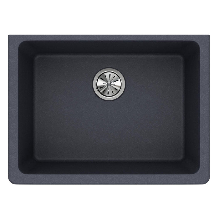 Elkay ELGU2522GY0 Quartz Classic 24-5/8" x 18-1/2" x 9-1/2" Undermount Kitchen Sink, Dusk Gray