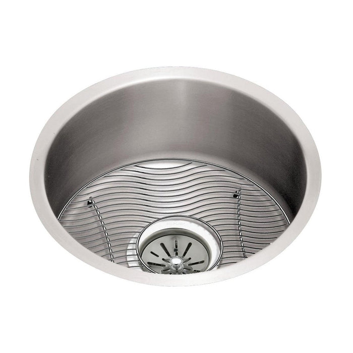 Elkay ELUH12FBDBG Lustertone Stainless Steel 14-3/8" x 14-3/8" x 6", 1-Bowl Undermount Kitchen Sink Kit