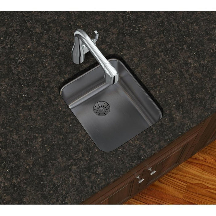 Elkay ELUH1316PD Lustertone Stainless Steel 16 x 18-1/2 x 7-7/8" Undermount Kitchen Sink, Perfect Drain