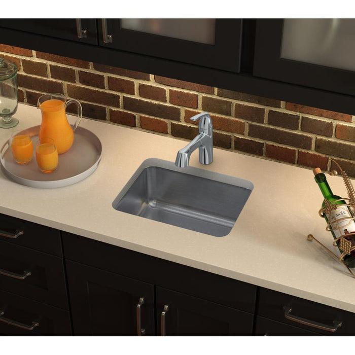 Elkay ELUH1814PD Lustertone 20-1/2 x 16-1/2 x 7-7/8" Undermount Kitchen Sink, Perfect Drain