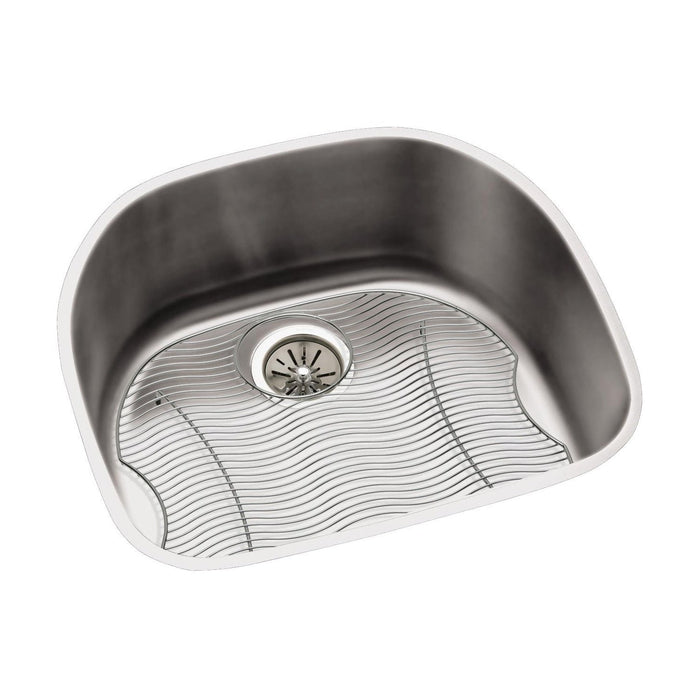 Elkay ELUH211810DBG Lustertone Stainless Steel 23-5/8" x 21-1/4" x 10", 1-Bowl Undermount Kitchen Sink Kit
