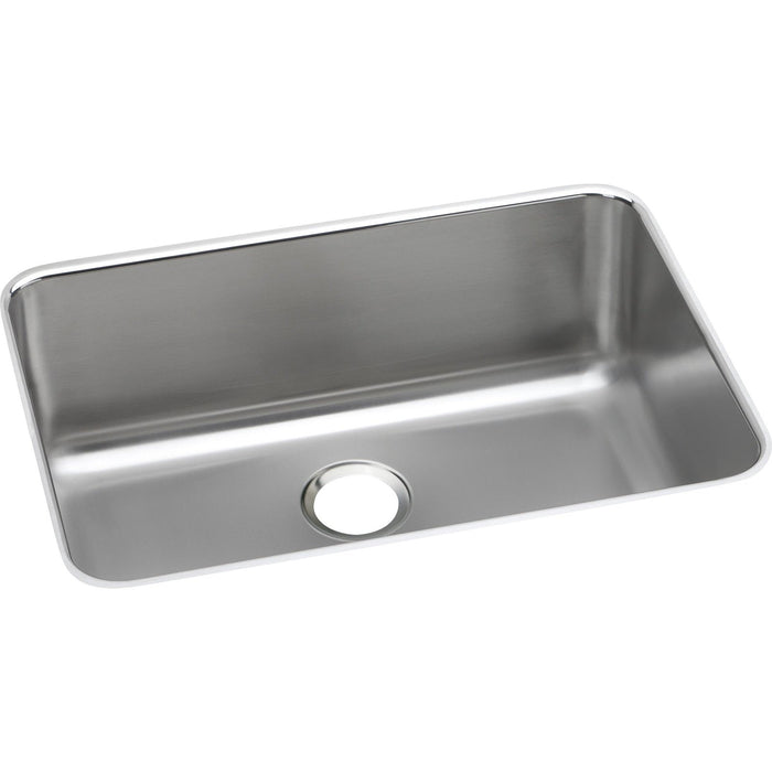 Elkay ELUH241610 Lustertone Stainless Steel 26-1/2" x 18-1/2" x 10", 1-Bowl Undermount Kitchen Sink