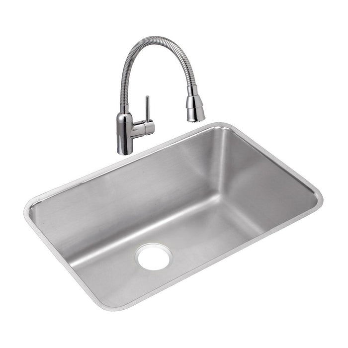Elkay ELUH281612 Lustertone Stainless Steel 30-1/2" x 18-1/2" x 11-1/2", 1-Bowl Undermount Kitchen Sink