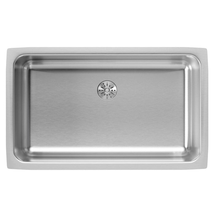 Elkay ELUH2816PD Lustertone 30-1/2 x 18-1/2 x 7-1/2" Undermount Kitchen Sink, Perfect Drain