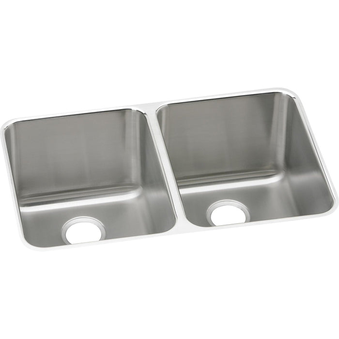 Elkay ELUH322010 Lustertone Stainless Steel 31-1/4" x 20" x 9-7/8", 2-Bowl Undermount Kitchen Sink