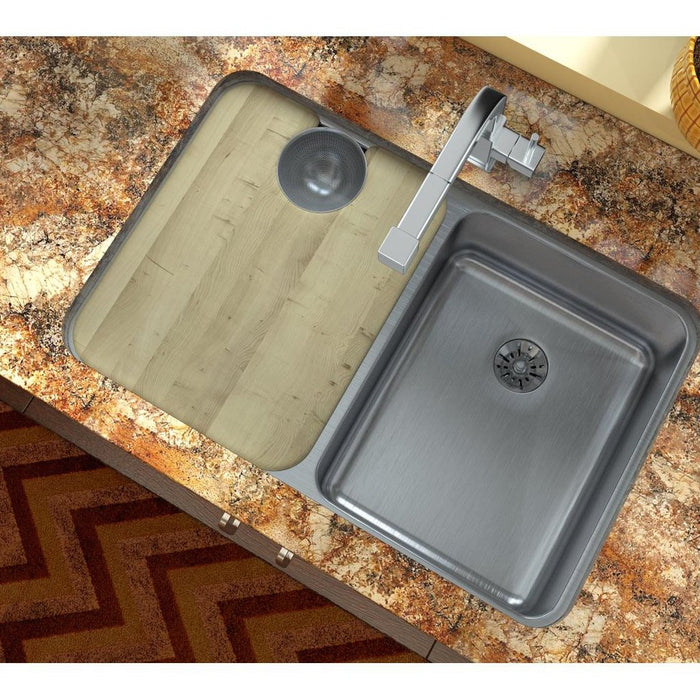 Elkay ELUH3220PD Lustertone 31-1/4 x 20 x 7-7/8" 2-Bowl Undermount Kitchen Sink, Perfect Drain