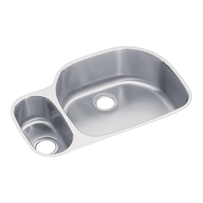 Elkay ELUH322110L Lustertone Stainless Steel 31-1/2" x 21-1/8" x 10" 30/70 2-Bowl Undermount Kitchen Sink
