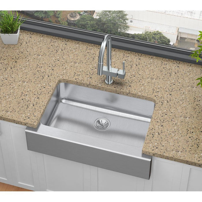 Elkay ELUHFS2816 Lustertone Stainless Steel 33" x 20-1/2" x 8", Single Bowl Farmhouse Kitchen Sink