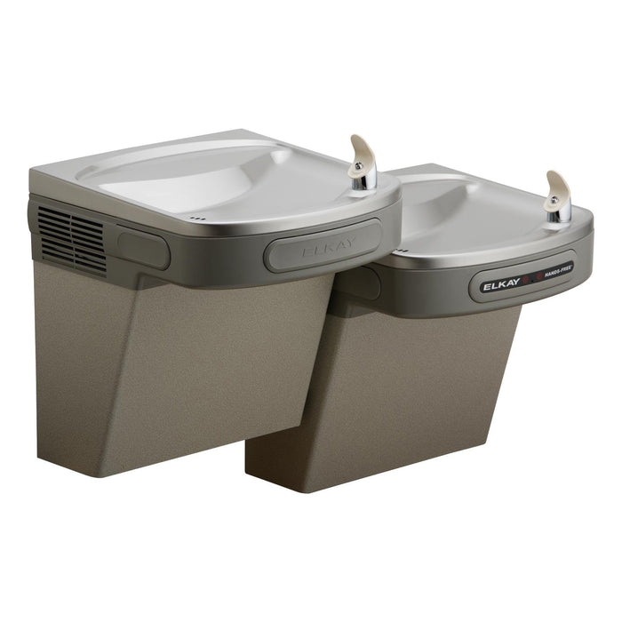 Elkay EZOSTL8LC Versatile Water Cooler Wall Mount Bi-Level ADA Hands-Free, 8 GPH Gray Granite