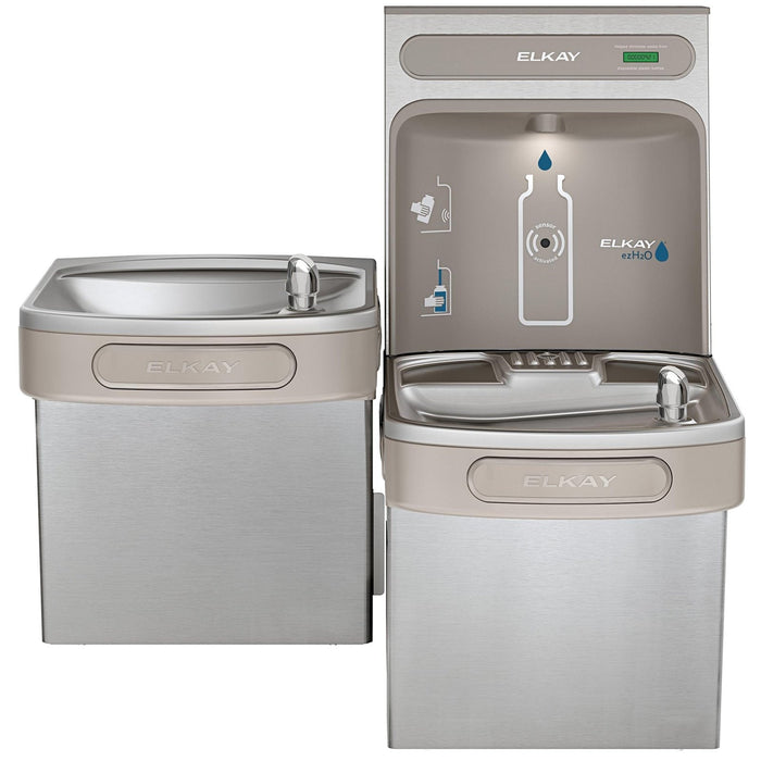 Elkay EZSTL8WSVRSK EZH2O Filling Station and Versatile Bi-Level ADA Water Cooler, Non-Filtered 8 GPH