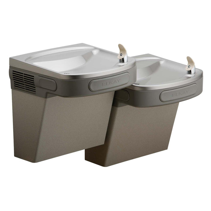 Elkay EZSTLDDLC Versatile Water Cooler Wall Mount Bi-Level Non-Filtered, Gray Granite